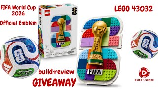 LEGO Editions FIFA World Cup 2026 Official Emblem (43032) ⚽ Build & Review #lego #fifa #football