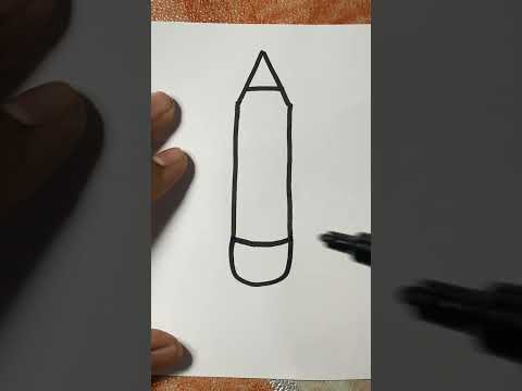 Cómo dibujar un lápiz fácil y rápido #shortvideo