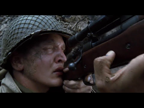 Saving Private Ryan (1998) - Jackson Sniping #1 Omaha Beach [HD]