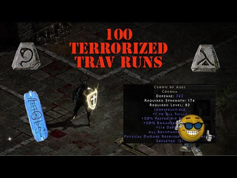 GG On The FIRST Run! Highlights Of 100 Terror Zone Travincal Runs D2R