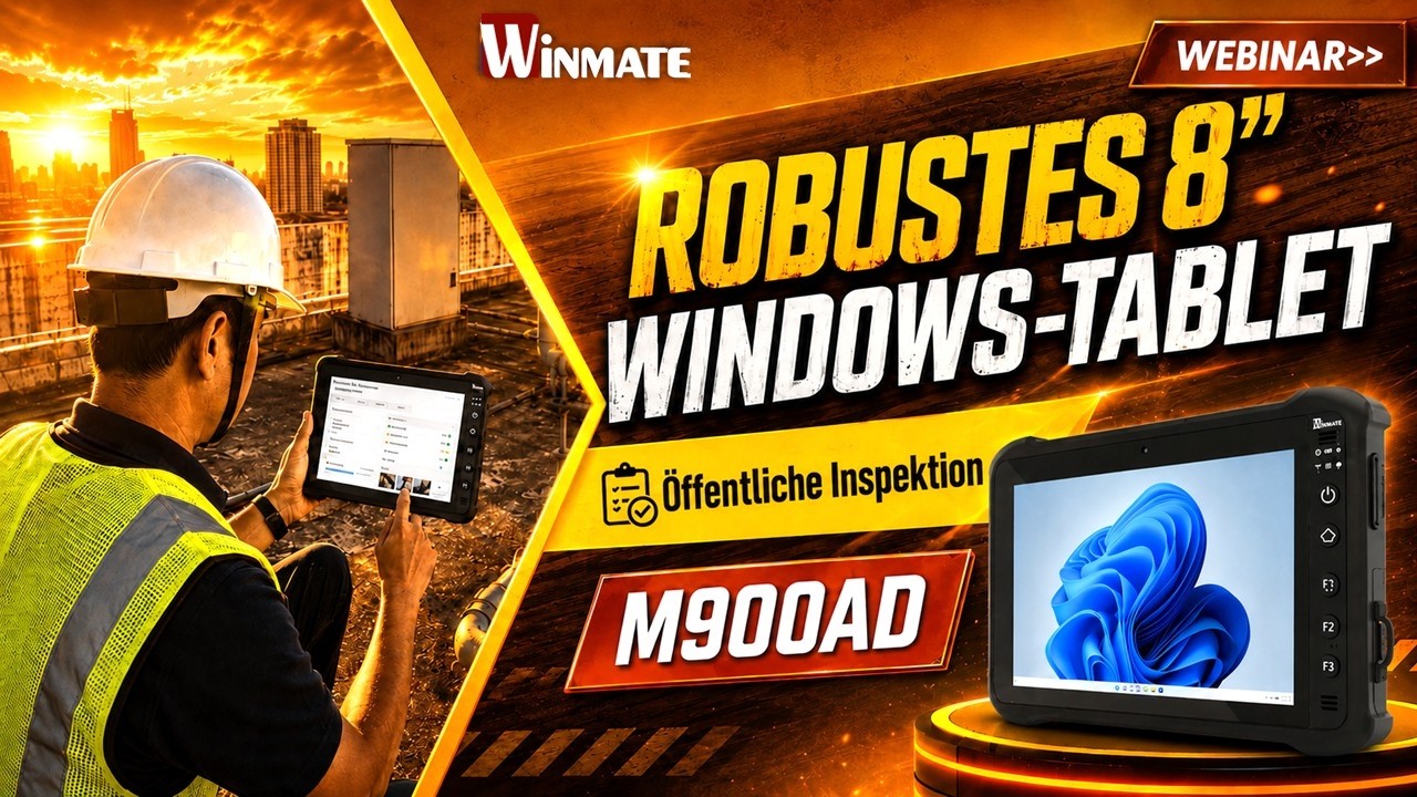 8-Zoll Rugged Tablet für öffentliche Außendienst-Inspektionen | Winmate M900AD