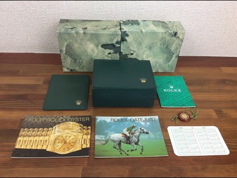 Rolex DateJust 16620 Vintage Watch Box 1990 + Booklets, Tag etc.