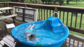 Gretchen goes for a swim