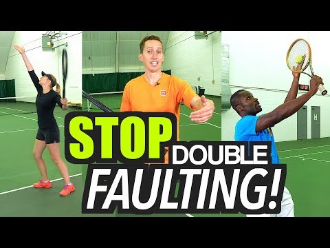 How to STOP Double Faulting! - tennis serve lesson
