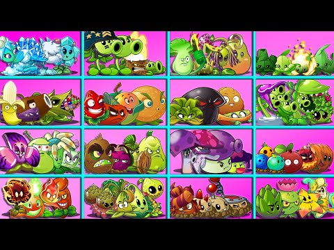 Random 16 Team 4 Plants Battlez - Who Will Win? - PvZ 2 Teams Plant