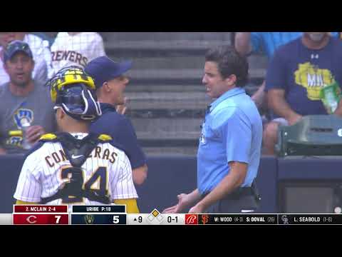 Craig Counsell and Brian Anderson are ejected after a balk is called