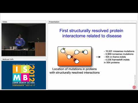 Understanding human disease through 3D protein interactome network - Haiyuan Yu - ISMB 2012