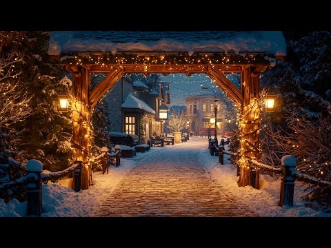 Strolling Through a Christmas Village, 3 Hours of Cozy Moving Scenes & Winter Ambience