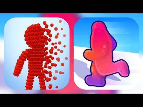 Pixel Rush -vs- Blob Runner 3D || Compare Gameplay || New Update - Android iOS Gameplay Walkthrough