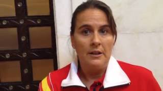 Conchita Martínez (ESP), en la previa con India