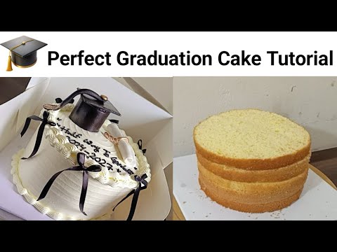 A Tutorial To Make Half Way Graduation Cake 🎓 | Complete Guide Step by Step | Cake Decorating Ideas