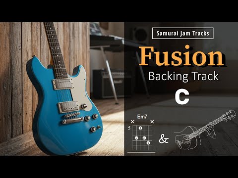 Smooth Fusion Guitar Backing Track in C major