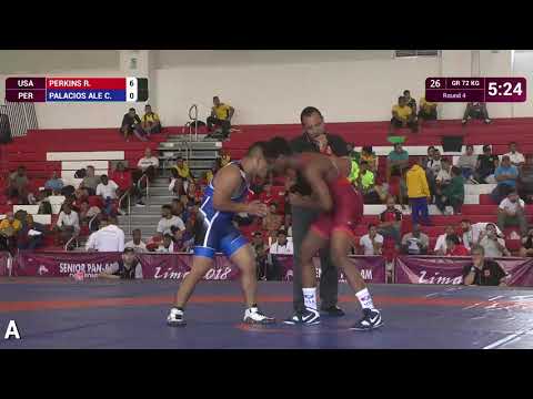 Round 4 GR - 72 kg: R. PERKINS (USA) v. C. PALACIOS ALE (PER)