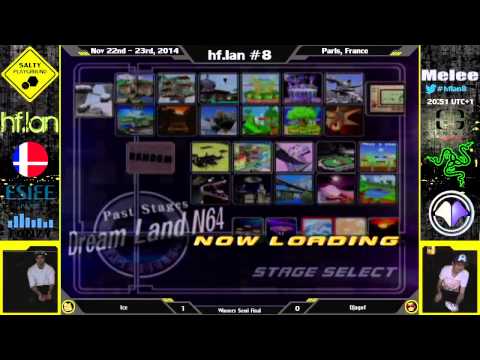 hf.lan 8 - Ice (Fox) Vs. Djagof (Cpt. Falcon) - SSBM Singles Winners Semi Final