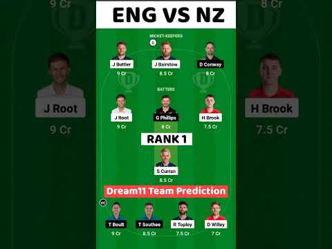 eng vs nz dream11 prediction | england vs newzealand 1st odi | dream11 team of today match #odi