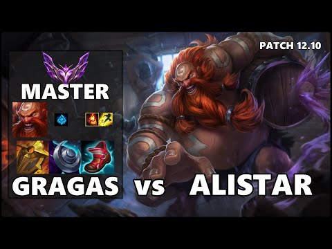 SEASON 12 MASTER Support Gameplay - GRAGAS vs ALISTAR Patch 12.10