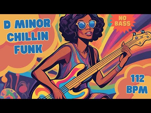 Bass Backing Track 🎸 D minor 😎 Chillin Funk 👉🏽 112 bpm