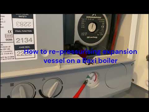 How to re-pressurising expansion vessel on a Baxi Dou Tec combi boiler step by step