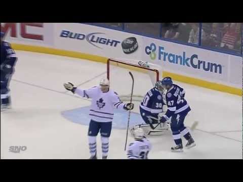 Joe Colborne's 1st NHL Goal - Leafs 4 vs Lightning 1 - Nov 22nd 2011 (HD)