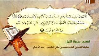 تفسير سورة النمل الآية (48-49) لفضيلة الشيخ العلامة محمد ابن عثيمين رحمه الله تعالى image