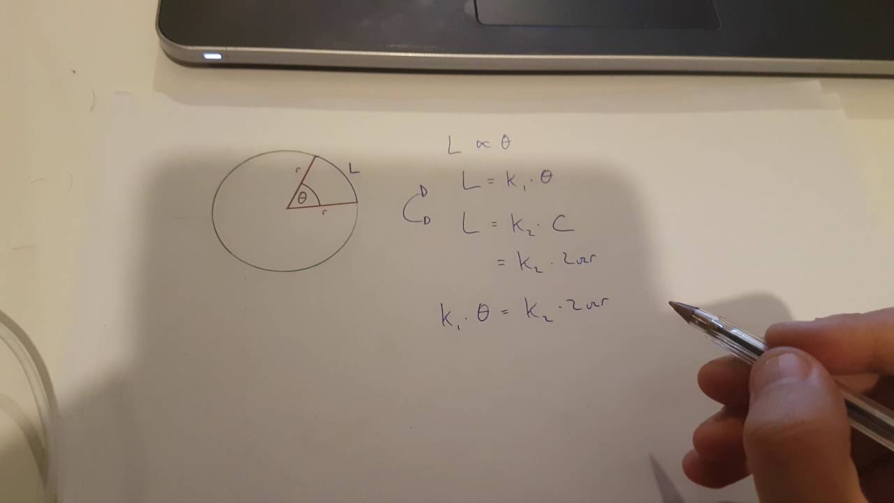 Length of an arc formula derived from scratch...