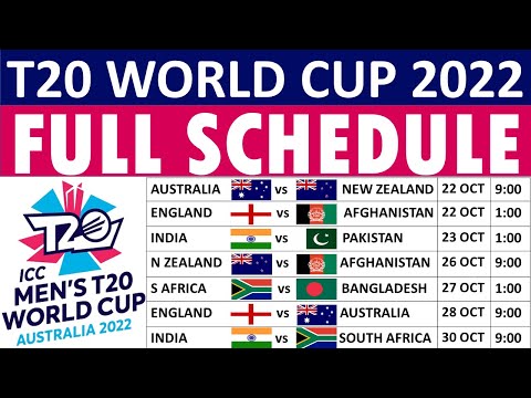 T20 World Cup 2022 Schedule: Fixtures, Venues & Timings; all you need to know about the tournament.
