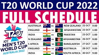 T20 World Cup 2022 Schedule: Fixtures, Venues & Timings; all you need to know about the tournament.