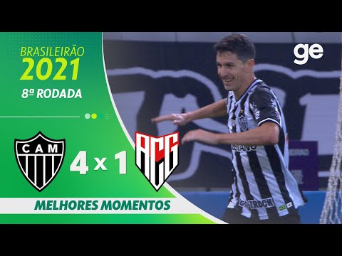 ATLÉTICO-MG 4 X 1 ATLÉTICO-GO | MELHORES MOMENTOS | 8ª RODADA BRASILEIRÃO 2021 | ge.globo