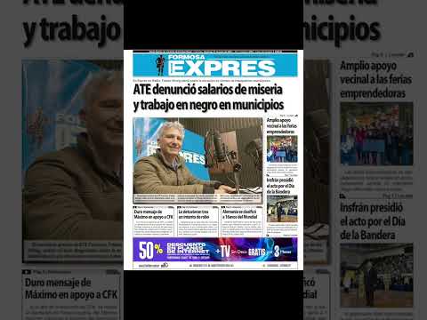 📢📋 Títulos de tapa Diario Exprés del Domingo 21-6-2026 📋📢 https://www.expresdiario.com.ar