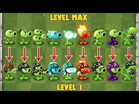 Pvz 2 Discovery - All Pea & Other Plants Evolution NOOB - HACKER Version
