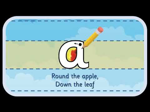 'a' letter formation