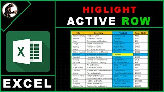 How to Highlight the Active Row in Excel Automatically