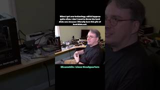 Linus Torvalds Reveals His Huge Pile Of Old Hard Drives #shorts #linux #headquarter #knowledge