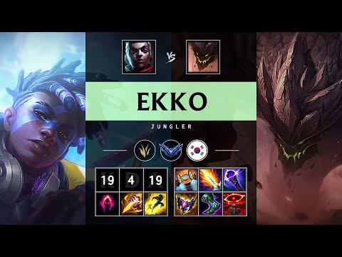 Ekko Jungle vs Malphite: Triple Kill, Dominating - KR Diamond Patch 14.24