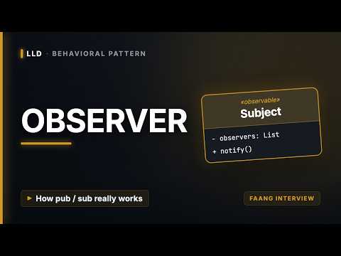 Observer Design Pattern In Java Explained Lld Interview