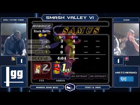 Smash Valley VI Melee Singles - ERG | Ryan Ford (Fox/Falcon) vs HugS (Samus) - Winners Semis