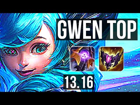 GWEN vs AATROX (TOP) | 8 solo kills, 400+ games | KR Diamond | 13.16