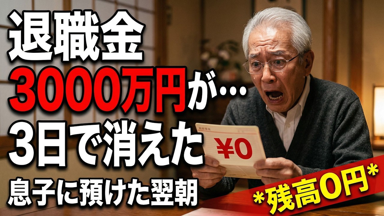 【実話級ミステリー】退職金3000万円を息子に預けた父…3日後に通帳を開いたら残高0円だった