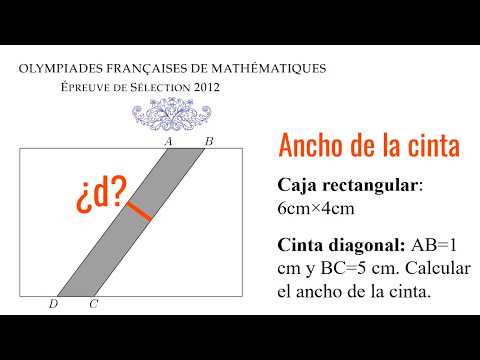¿SABES HALLAR LA ANCHURA DE LA CINTA GRIS?