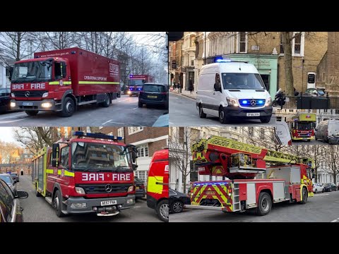 VERY RARE - London Fire Brigade on scene at a complex house fire