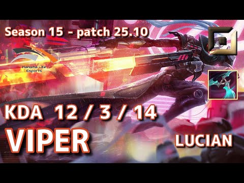 【KRサーバー/C1】HLE Viper ルシアン(Lucian) VS ミスフォーチュン(Miss Fortune) BOT - Patch25.10 KR Ranked【LoL】