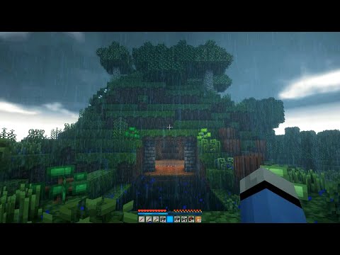 Minecraft in a Thunderstorm + 90 Mins + No Talking/Commentary + ASMR