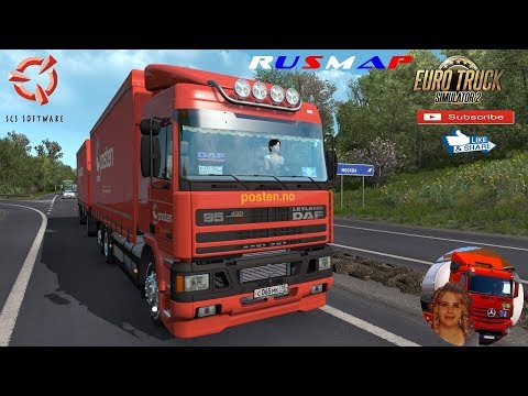 Euro Truck Simulator 2 (.136) DAF 95 ATi BDF by XBS Delivery in Rusmap v1.9.1 + DLC's & Mods