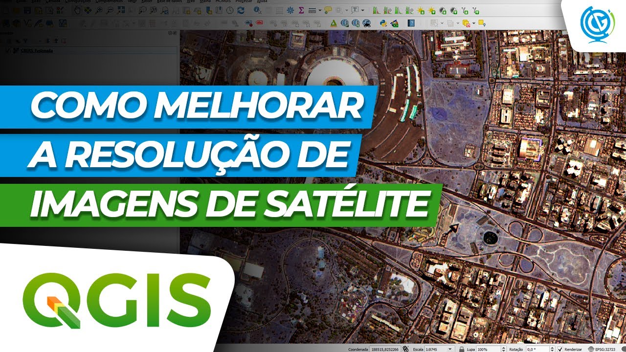 Como fazer Composição Colorida e Fusão de Imagens no QGIS (CBERS-4A - 2m de Resolução Espacial)