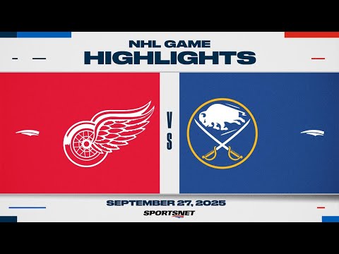 NHL Preseason Highlights | Red Wings vs. Sabres - September 27, 2025