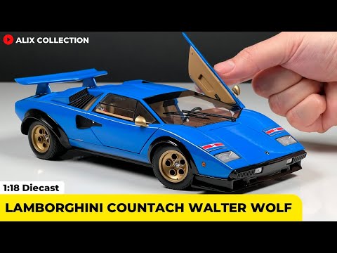 Unboxing of Lamborghini Countach Walter Wolf 1:18 Diecast Model Car by Kyosho (4K)
