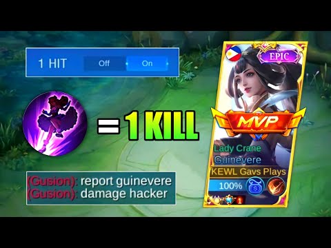 GUINEVERE ONE JUMP = 1 KILL! + ONE SHOT BUILD ENEMY AUTO DELETE | MLBB