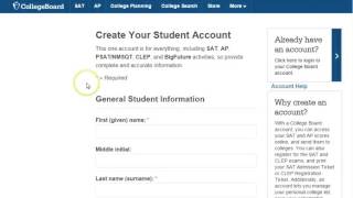 Creating a College Board Account Tutorial