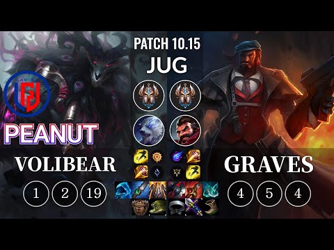 LGD Peanut Volibear vs Graves Jungle - KR Patch 10.15