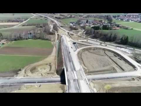 Luftaufnahme Autobahn #A94 Anschlussstelle #Heldenstein 1.04.2018